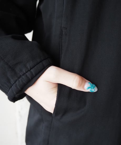 Euro Collarless Quilted Jacket BK