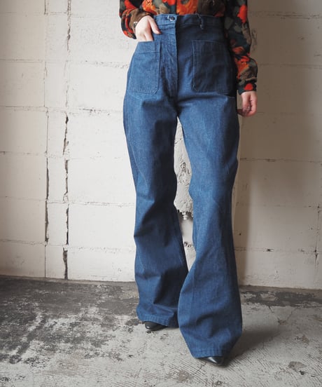 1980's USNAVY Denim Sailor Pants NV