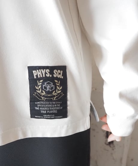 PHYS. ED. No.7 Football Tee WH NV YE