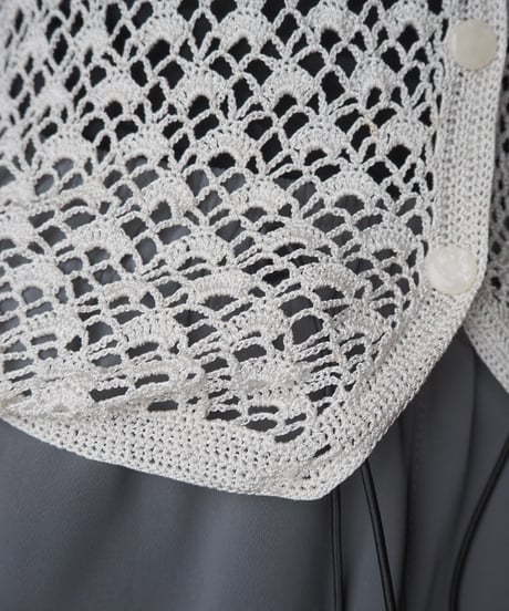 Short Sleeve Crochet Design Shirt WH