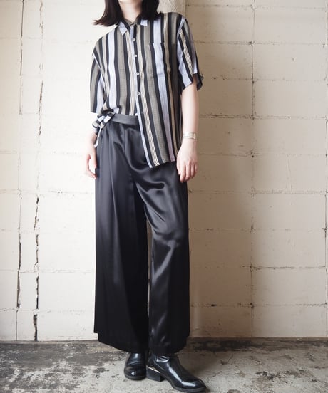 GOOUCH Stripe Short Sleeve Shirt BK LBL IV