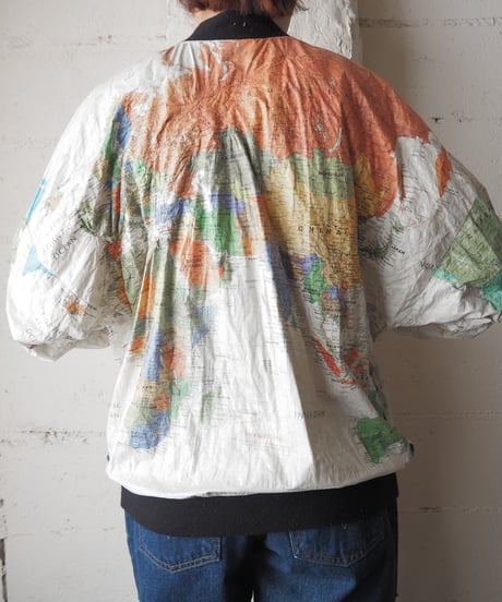 WORLD MAP TYVEK JACKET WH
