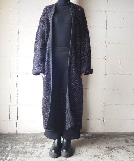 Mix Color Long Knit Gown BK