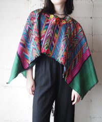Huipil Embroidery 2way Poncho GN