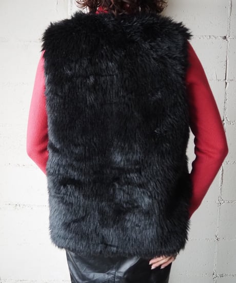 Fake Fur Vest BK