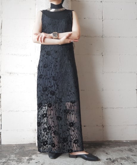 Opal Flower Pattern Cami Dress BK