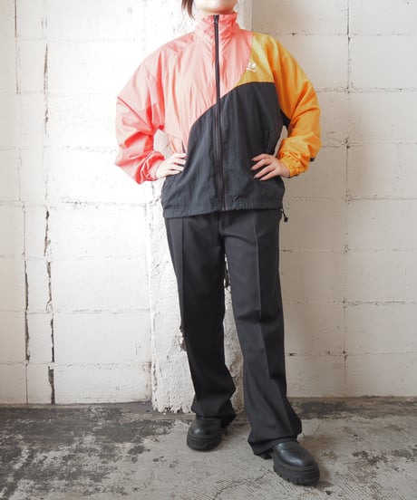 adidas Tricolor Asymmetry Nylon Jacket PI BK OR