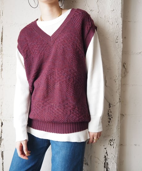 PENDLETON Vneck Knit Vest BUR