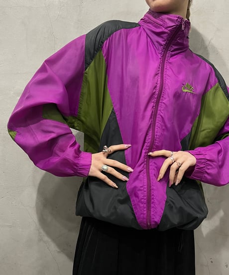 NIKE Tricolor Nylon Jacket PURKABK