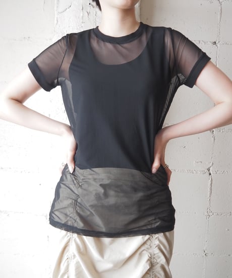 Sheer Pullover Cutsewn BK