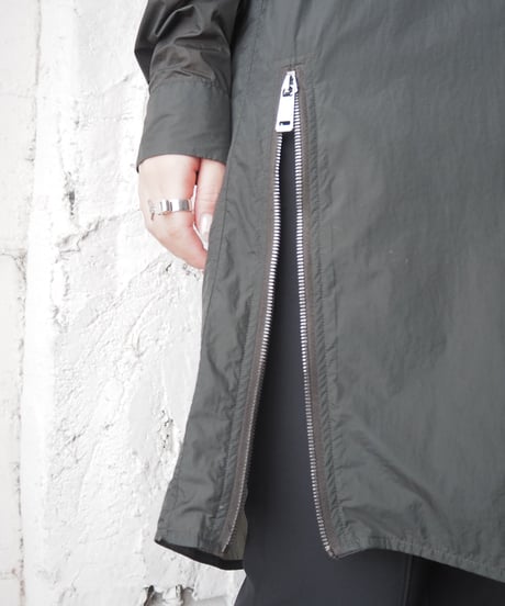 JILSANDER Side Zip Nylon Long Shirt BK