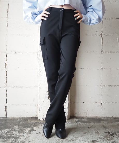 Slim Straight Cargo Pants BK