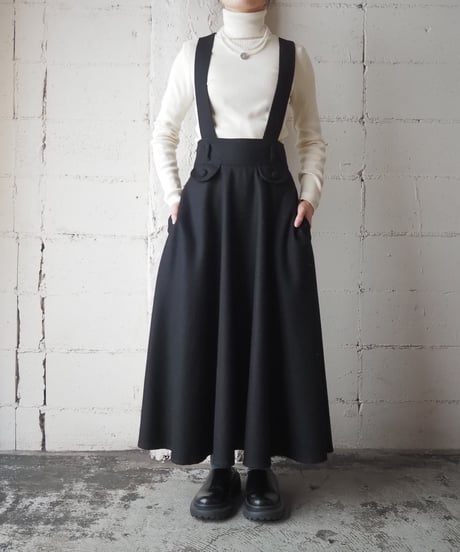 Suspender Flared Skirt BK