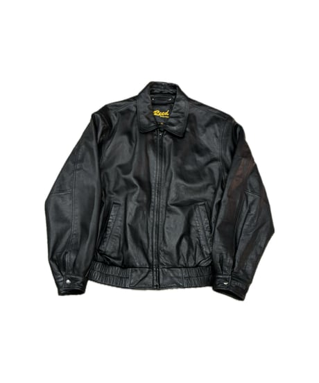 Zip Up Leather Blouson BK