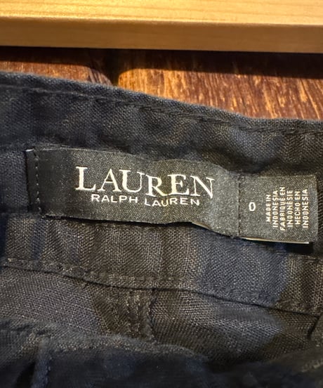 LAUREN Ralph Lauren Linen Wide Pants BK