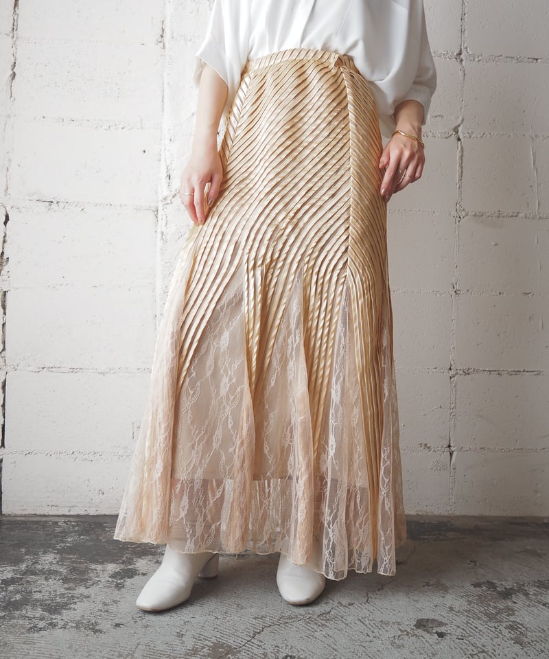 値下げ！acka lace mermaid skirt ivory lace flare mermaid skirt – Acka online store