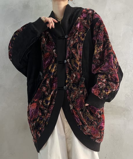 Velour Lame Design Jacket BKRE