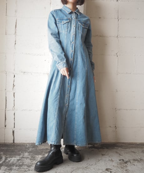 Princess Line Denim Shirt Dress LBL