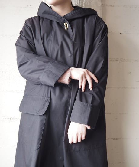 Hooded Long Coat BK