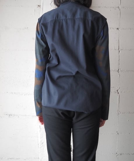3.1 Phillip Lim Camouflage Sleeve Cotton Shirt NV