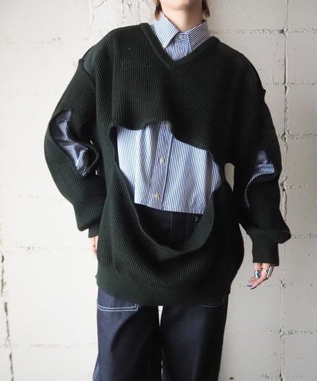 Remake Cutout Big Command Knit KA