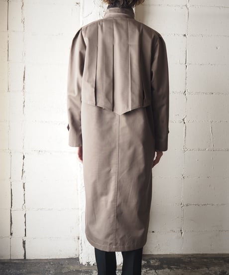 Stand Collar Pleated Coat BR
