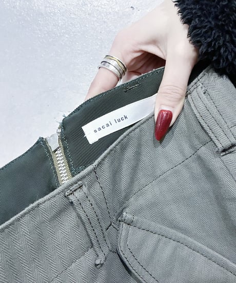sacai luck Back Flared Cargo Skirt KA