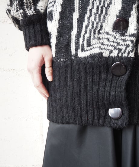 Pattern Knit Jacket BKWH