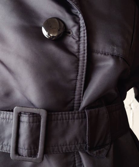 Open Collar Belted Jacket BK