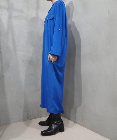 Open Collar Shirts Dress BL