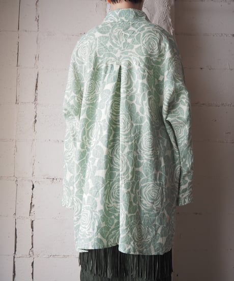 FLAX Rose Print Linen Shirt GNYE