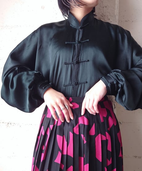 Silk China Shirt BK