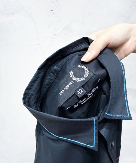FRED PERRY × RAF SIMONS Color Stitch Shirt BK
