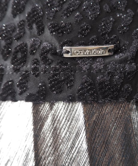 Calvin Klein Leopard Lame Opal Velour Cutsewn BK