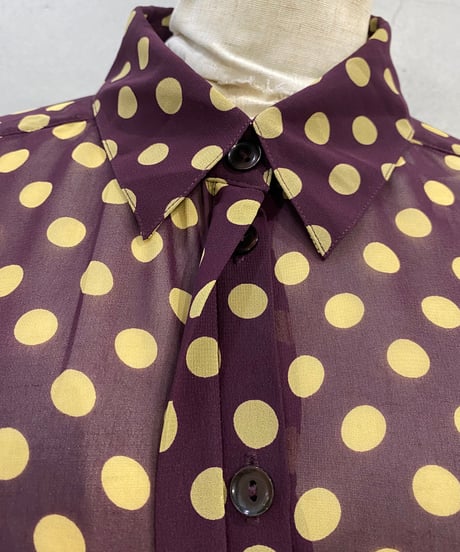 S/S Dot Sheer Shirt PUR