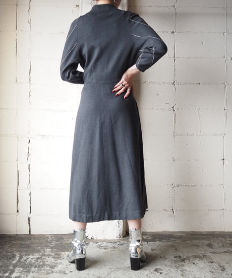 1960's Vintage Curve Line Design Dress GR