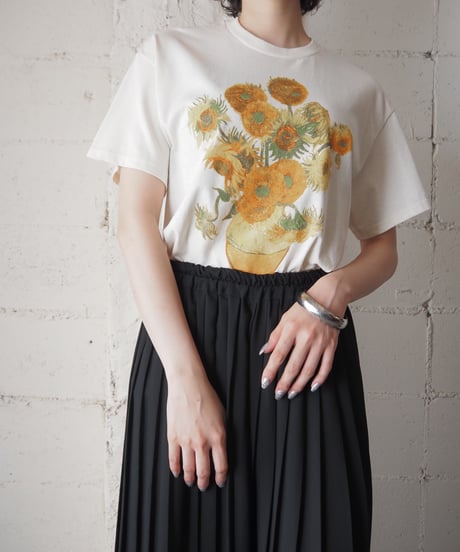 Van Gogh Sunflower Print Tee WHYE