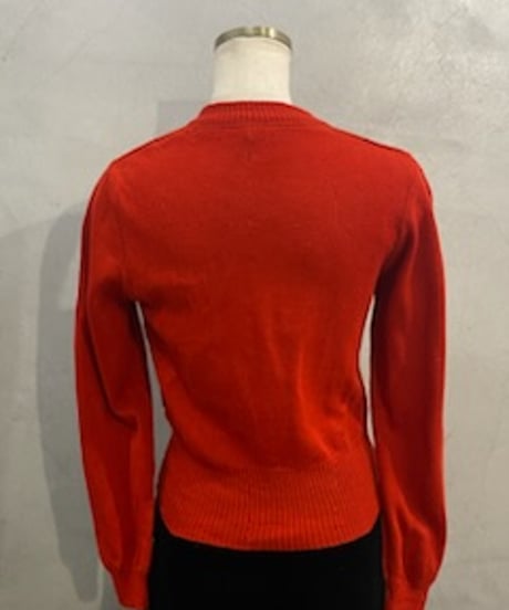 70's Velour Swiching Knit Cardigan RE