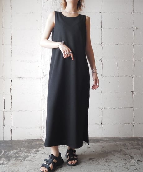 Sleeveless Side Slit Dress BK