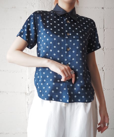 tricot COMME des GARCONS Polka Dot Shortsleave Shirt NVWH