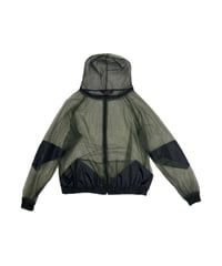 Sheer Hooded Zip Up Jacket KA