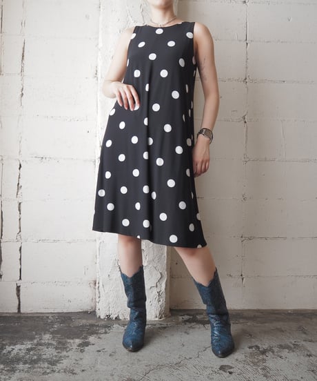 LAUREN Ralph lauren Dot Pattern Dress BKWH