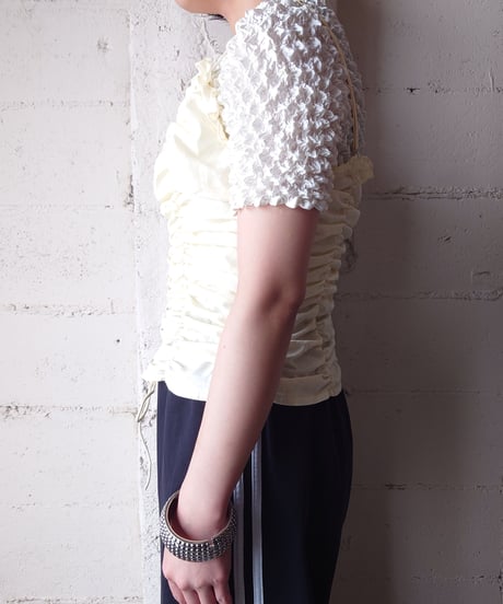 Shirring Laceup Camisole LYE