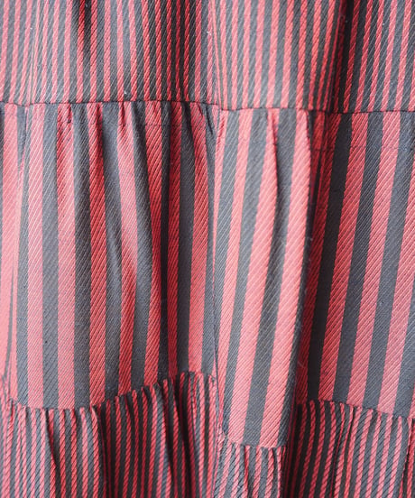 1970’s Stripe Tiered Skirt RDBK