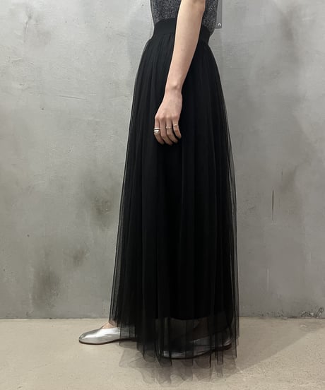 Tulled Flared Skirt BK