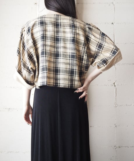 Plaid Short Jacket BEBK