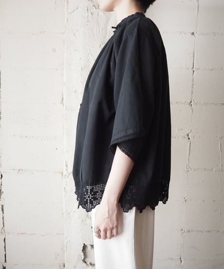 1920〜30's Lace Hem Smock BK