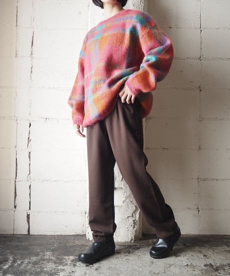 Check Design Mohair Knit PIBL