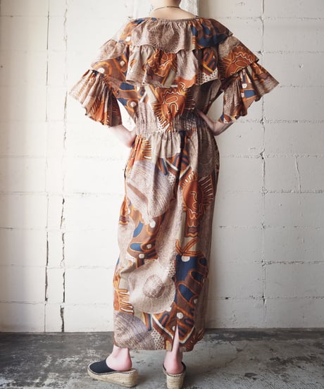 Tiered Sleeve African Pattern Dress BR