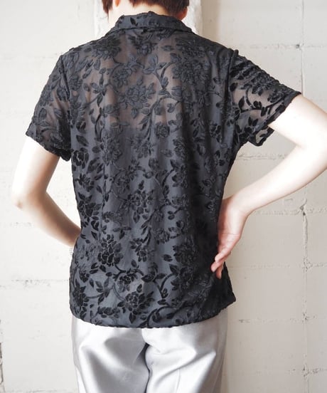 Opal Velor Flower Pattern BK